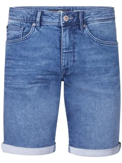 Spijkerbermuda blauw