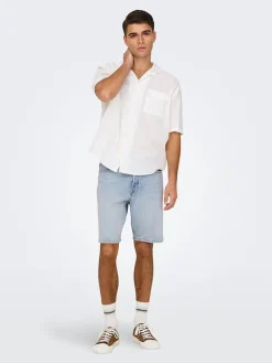 Spijkerbermuda 