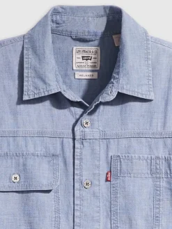 Spijkerblouse "Auburn Worker" - relaxed fit - lichtblauw
