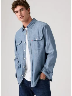 Spijkerblouse lichtblauw