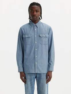 Spijkerblouse lichtblauw