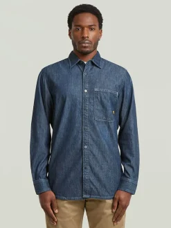Spijkerblouse - regular fit - blauw