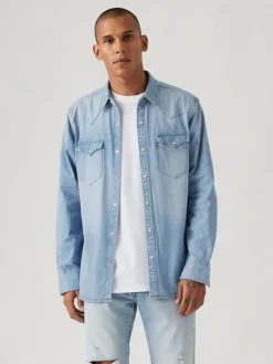 Spijkerblouse - regular fit - lichtblauw