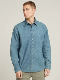 Spijkerblouse - regular fit - lichtblauw