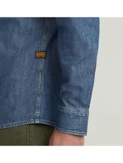 Spijkerblouse - slim fit - blauw