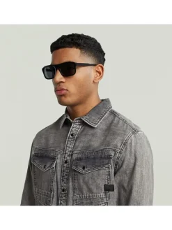 Spijkerblouse - slim fit - grijs