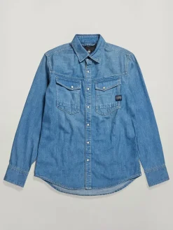 Spijkerblouse - slim fit - lichtblauw