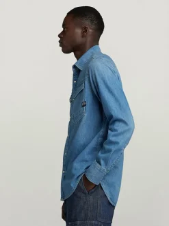 Spijkerblouse - slim fit - lichtblauw