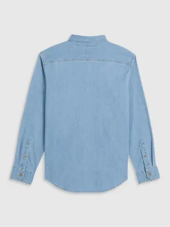 Spijkerblouse - slim fit - lichtblauw