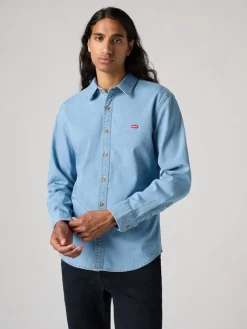 Spijkerblouse - slim fit - lichtblauw