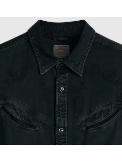 Spijkerblouse zwart