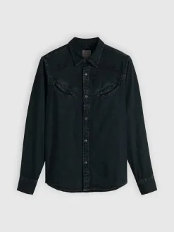 Spijkerblouse zwart