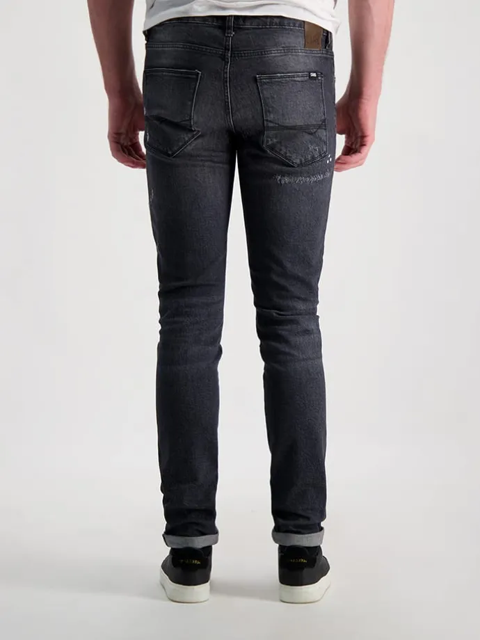 Spijkerbroek "Hurricane" - slim fit - donkergrijs