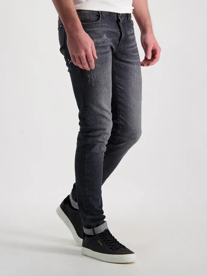 Spijkerbroek "Hurricane" - slim fit - donkergrijs