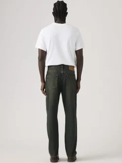 Spijkerbroek "568" - loose straight fit - donkerblauw/kaki