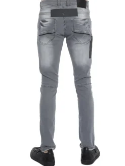 Spijkerbroek - skinny fit - grijs