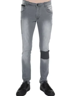 Spijkerbroek - skinny fit - grijs