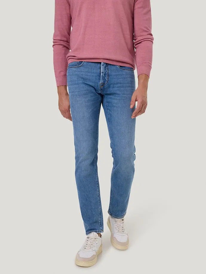 Spijkerbroek - slim fit - blauw