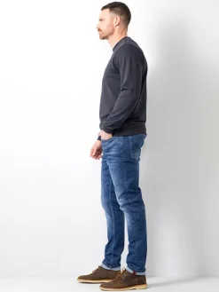 Spijkerbroek - slim fit - donkerblauw