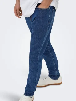 Spijkerbroek - slim fit - donkerblauw
