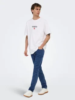 Spijkerbroek - slim fit - donkerblauw