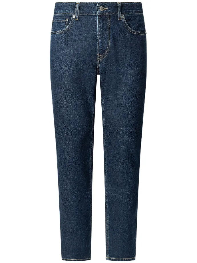 Spijkerbroek "Stanley" - tapered fit - donkerblauw