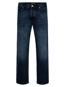 Spijkerbroek - straight fit - donkerblauw