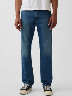 Spijkerbroek - straight fit - donkerblauw