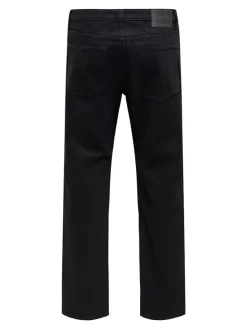 Spijkerbroek - straight fit - zwart