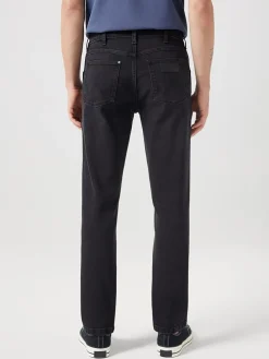 Spijkerbroek - straight fit - zwart
