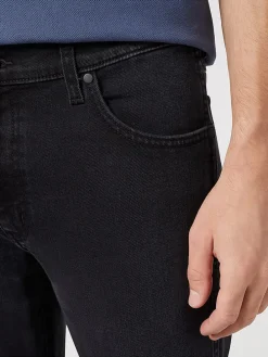 Spijkerbroek - straight fit - zwart