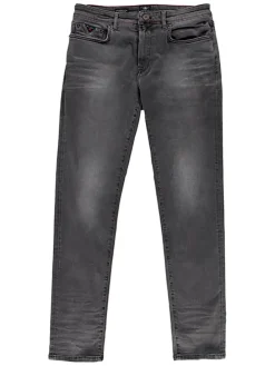 Spijkerbroek - tapered fit - antraciet