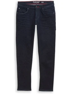 Spijkerbroek - tapered fit - donkerblauw