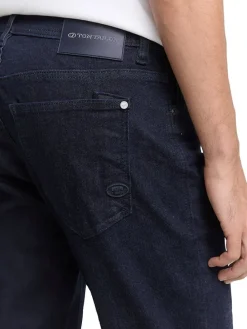 Spijkerbroek - tapered fit - donkerblauw