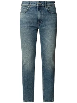 Spijkerbroek - tapered fit - donkerblauw