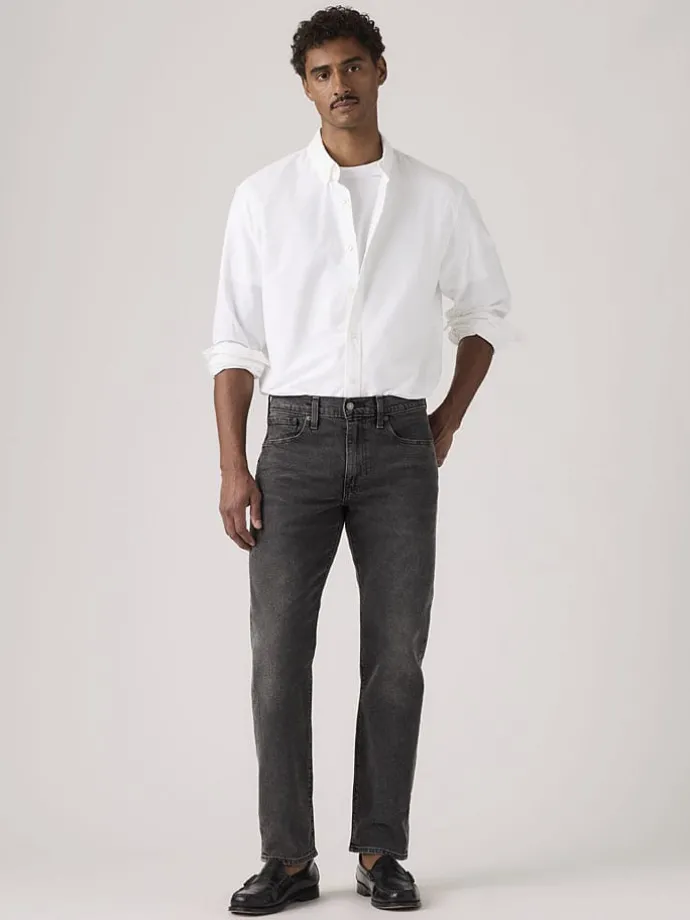 Spijkerbroek - tapered fit - grijs