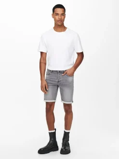 Spijkershort antraciet