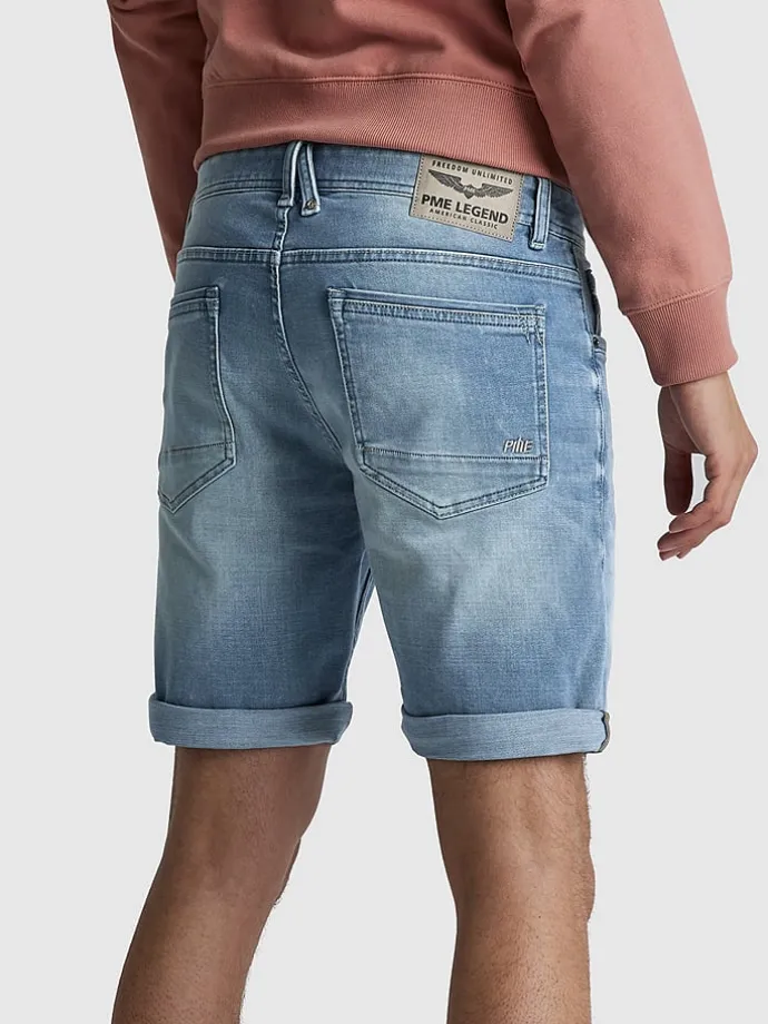 Spijkershort blauw