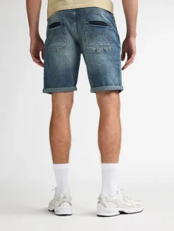 Spijkershort blauw