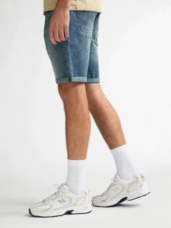 Spijkershort blauw