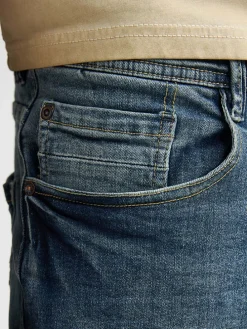 Spijkershort blauw