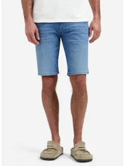 Spijkershort blauw