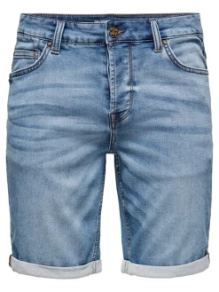 Spijkershort blauw