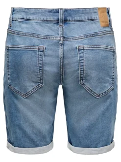 Spijkershort blauw