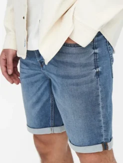 Spijkershort blauw