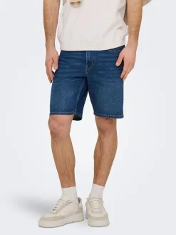 Spijkershort "Onsweft" blauw