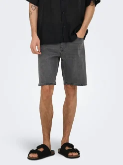 Spijkershort "Onsweft" grijs