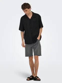 Spijkershort "Onsweft" grijs
