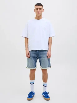 Spijkershort "Rick" blauw