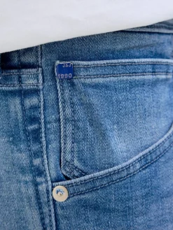 Spijkershort "Rick" blauw